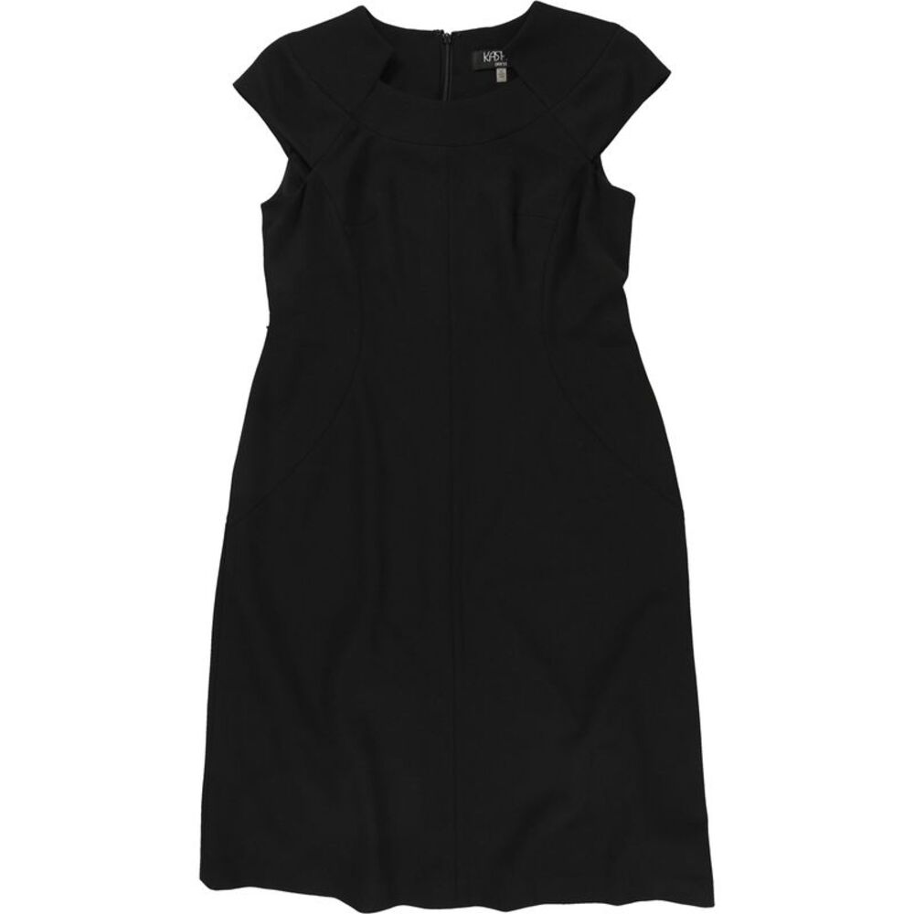 Kasper Womens Pintuck Sheath Dress, Black, XS, MP